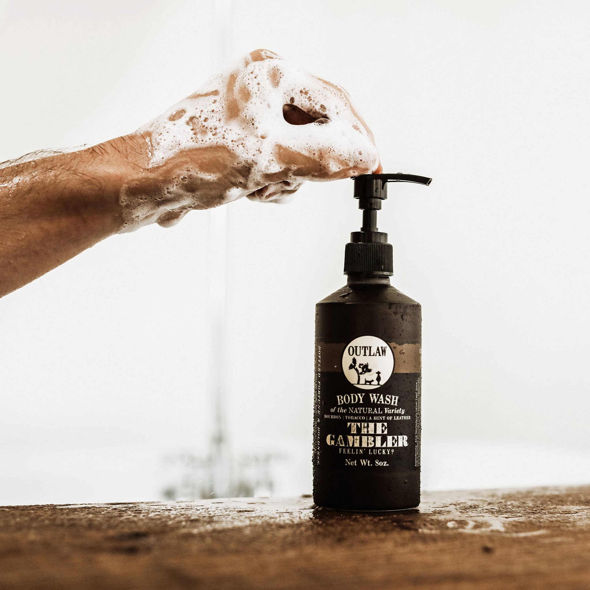 tobacco and leather soap The Gambler Natural Body Wash: Bourbon, Tobacco, Leather